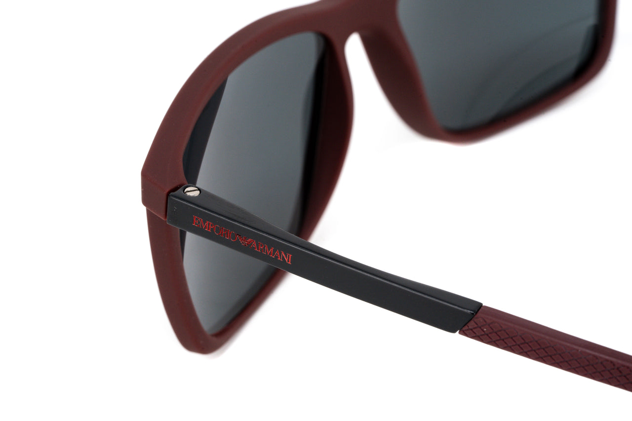Emporio Armani Men's Sunglasses Rectangular Burgundy EA4058525187