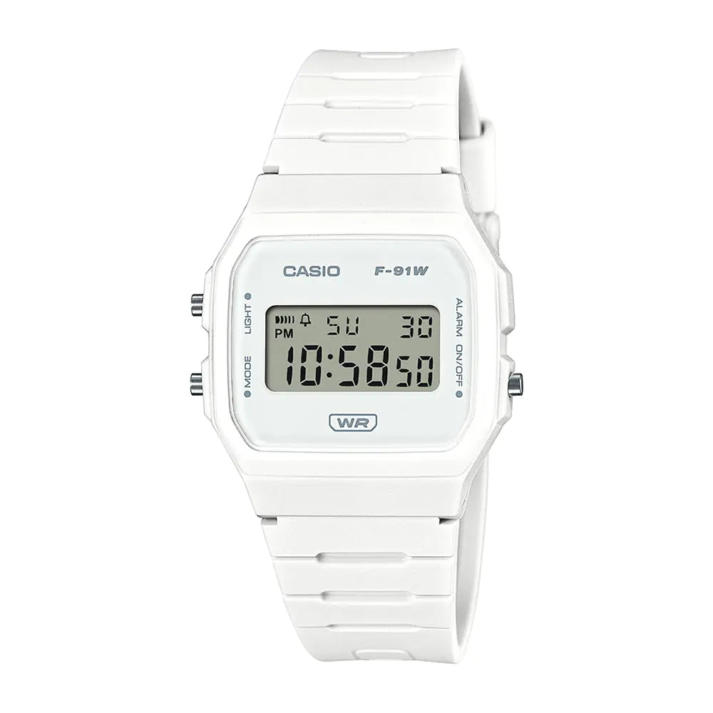 Casio POP Series F 91WB 7ADF Unisex White Digital Watch Watches Crystals