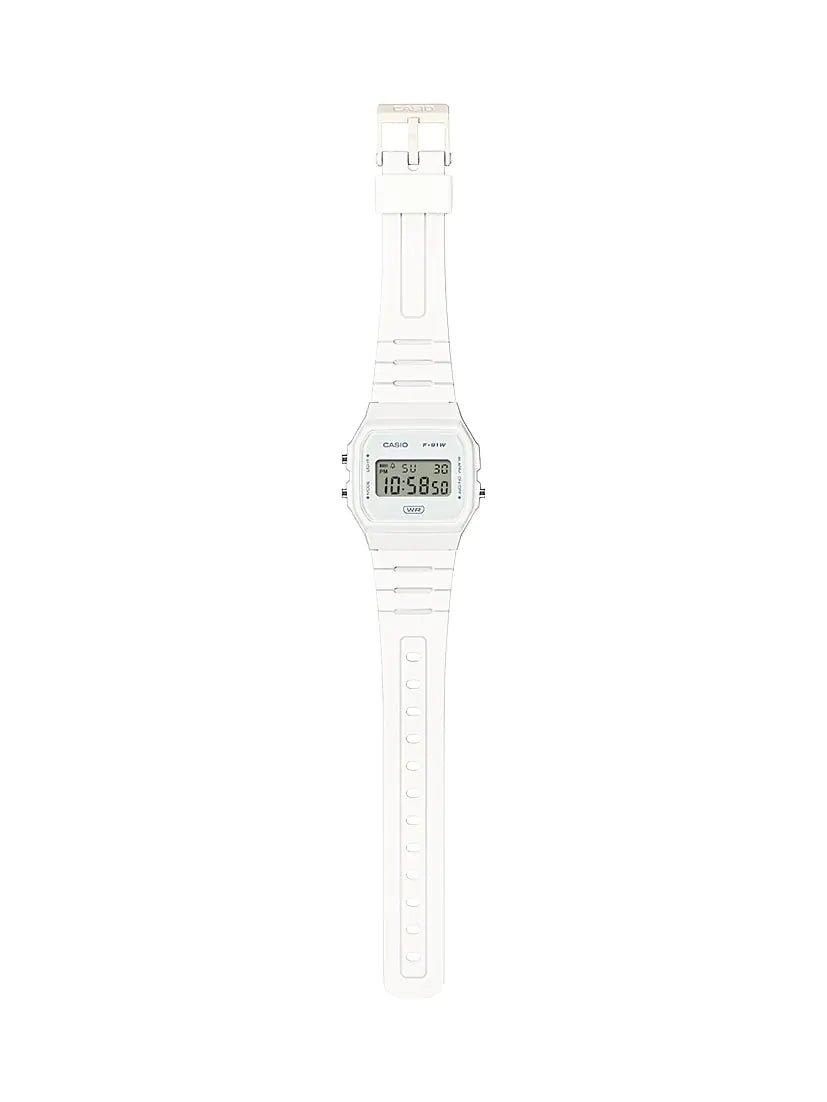 Casio POP Series F 91WB 7ADF Unisex White Digital Watch Watches Crystals