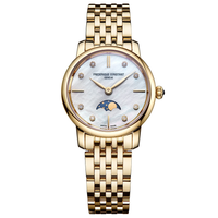 Thumbnail for Frederique Constant Watch Slimline Moon Phase Diamond Gold PVD FC-206MPWD1S5B