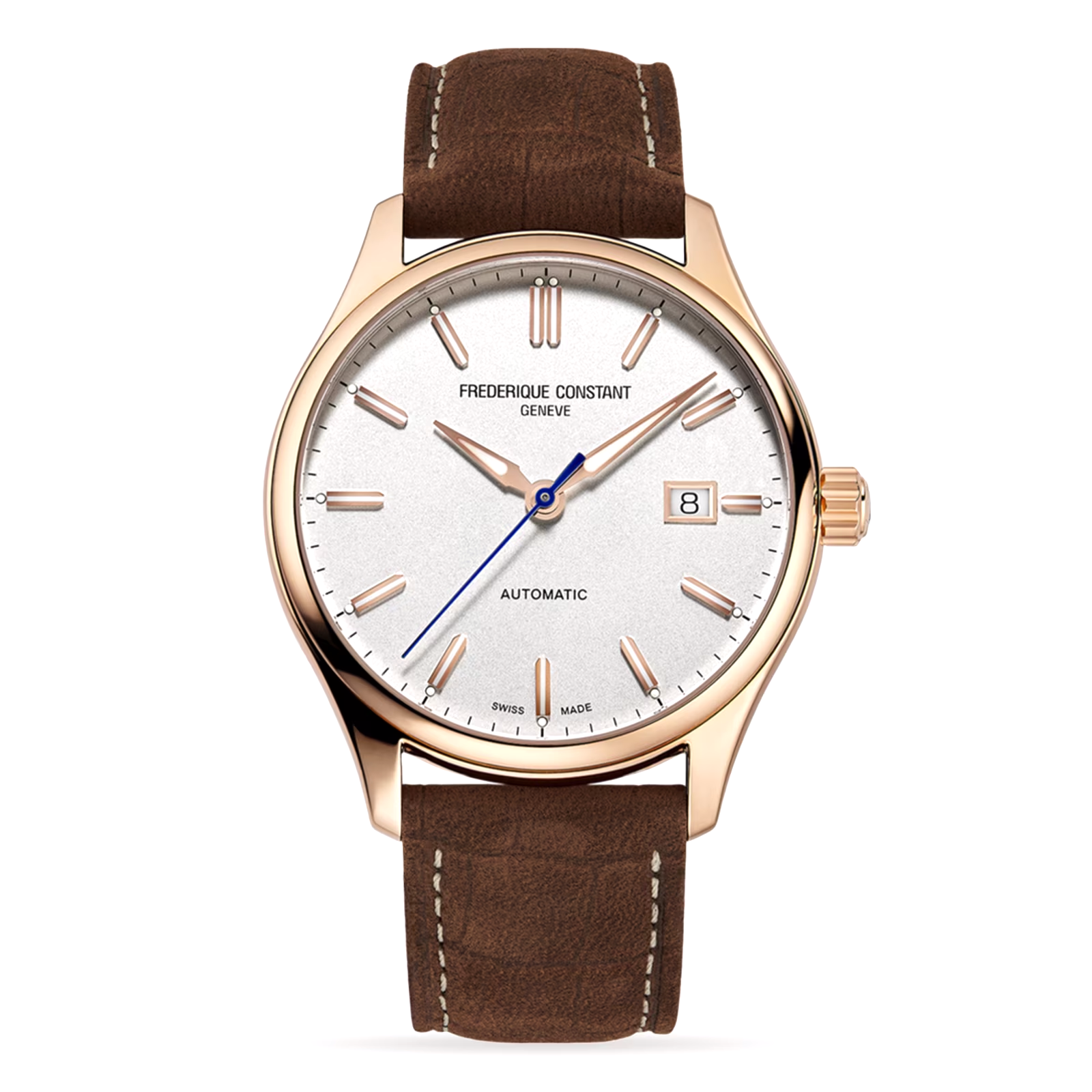 Frederique Constant Watch Classics Index Rose Gold PVD Leather FC-303NV5B4