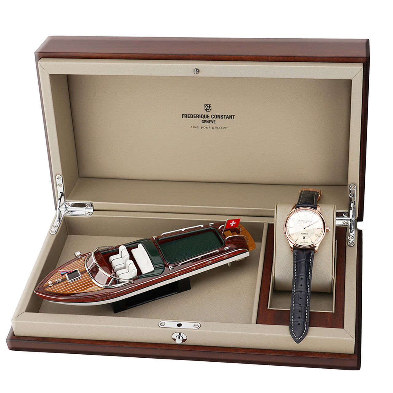 Frederique Constant Watch Automatic Runabout Limited Edition Rose Gold PVD FC-303RMS5B4