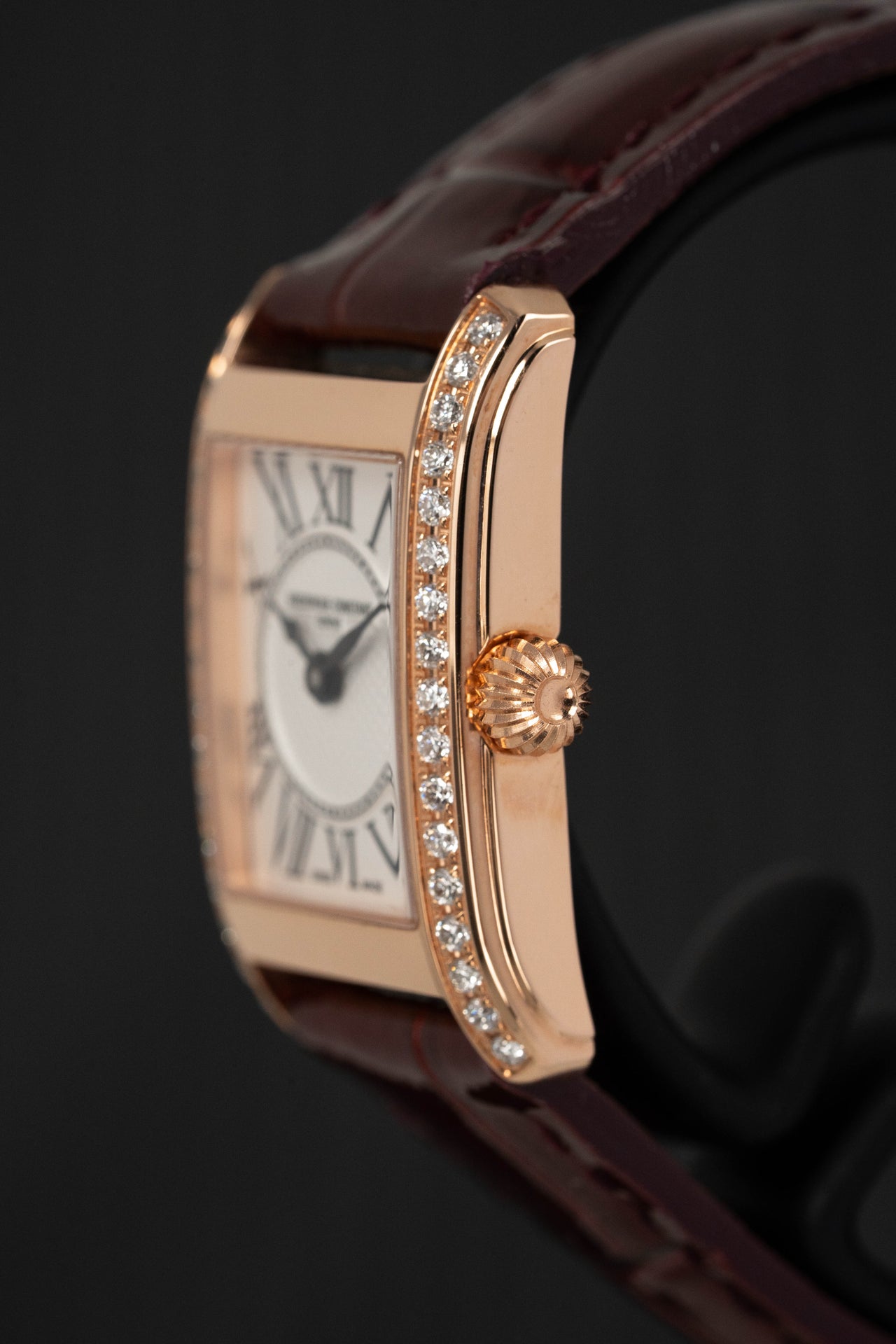 Frederique Constant Watch Ladies Classic Carree Rose Gold PVD FC-200MCD14