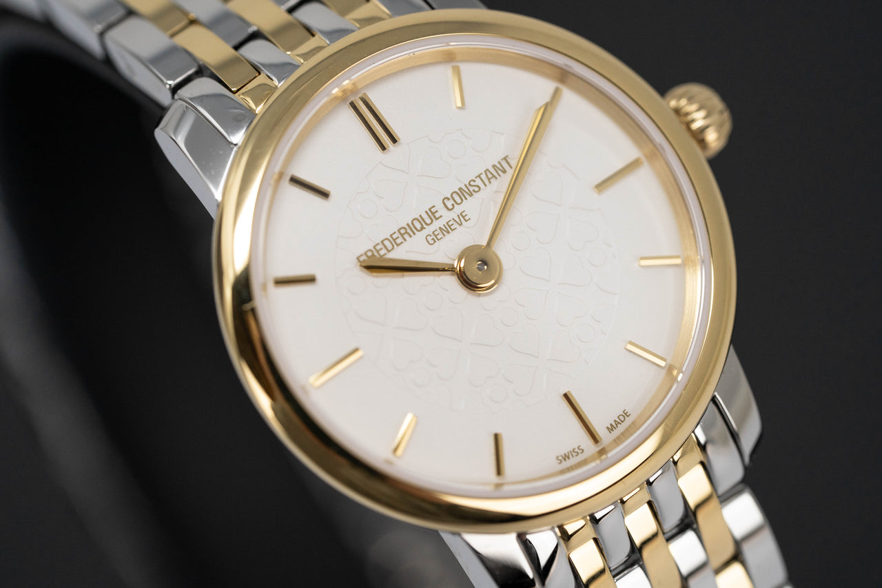 Frederique Constant Watch Ladies Classic Two-Tone Yellow Gold PVD FC-200WHS3B