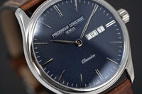 Thumbnail for Frederique Constant Watch Men's Classic Brown Leather Blue FC-225NT5B6