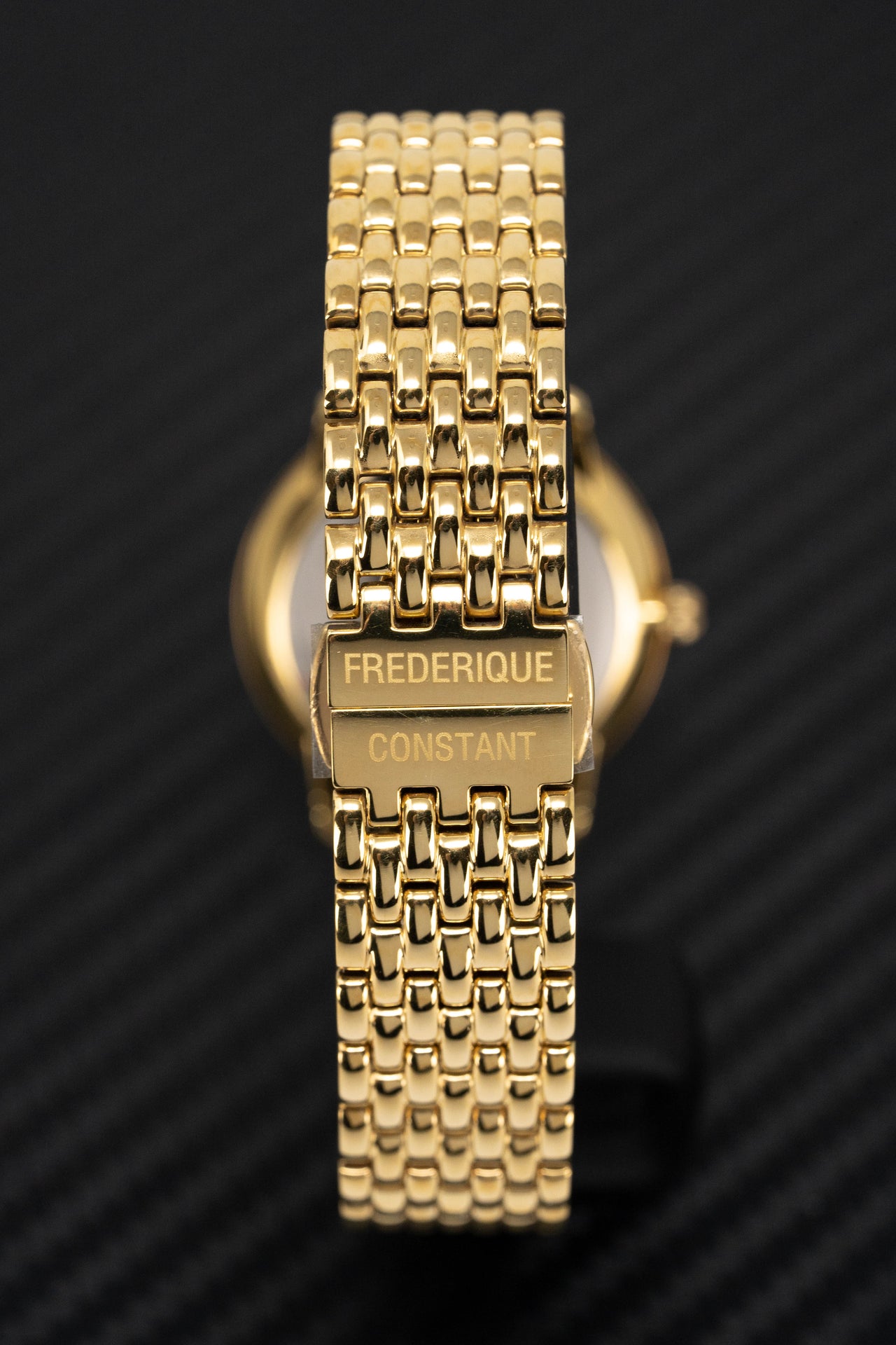 Frederique Constant Watch Slimline Diamond Small Seconds Gold PVD FC-235MPWD1S5B