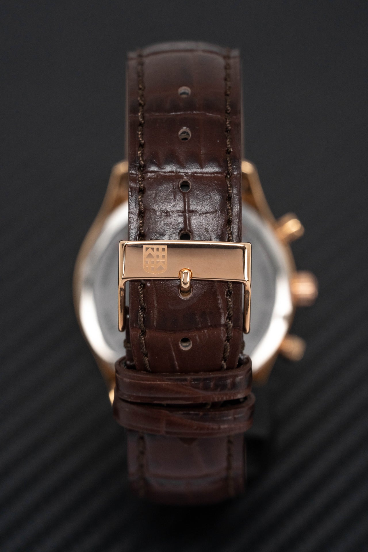 Frederique Constant Watch Men's Classic Chronograph Rose Gold PVD FC-292MV5B4