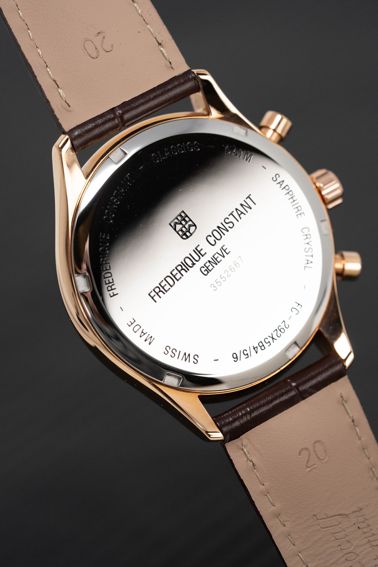 Frederique Constant Watch Men's Classic Chronograph Rose Gold PVD FC-292MV5B4
