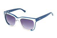 Thumbnail for Furla Women's Sunglasses Classic Square Clear/Blue SFU069 0D82