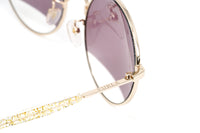 Thumbnail for Furla Women's Sunglasses Round Gold/Purple SFU235 0300