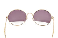 Thumbnail for Furla Women's Sunglasses Round Gold/Purple SFU235 0300