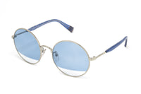 Thumbnail for Furla Women's Sunglasses Round Gold/Blue SFU235 0594