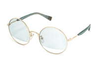 Thumbnail for Furla Women's Sunglasses Round Gold/Blue SFU235 300V