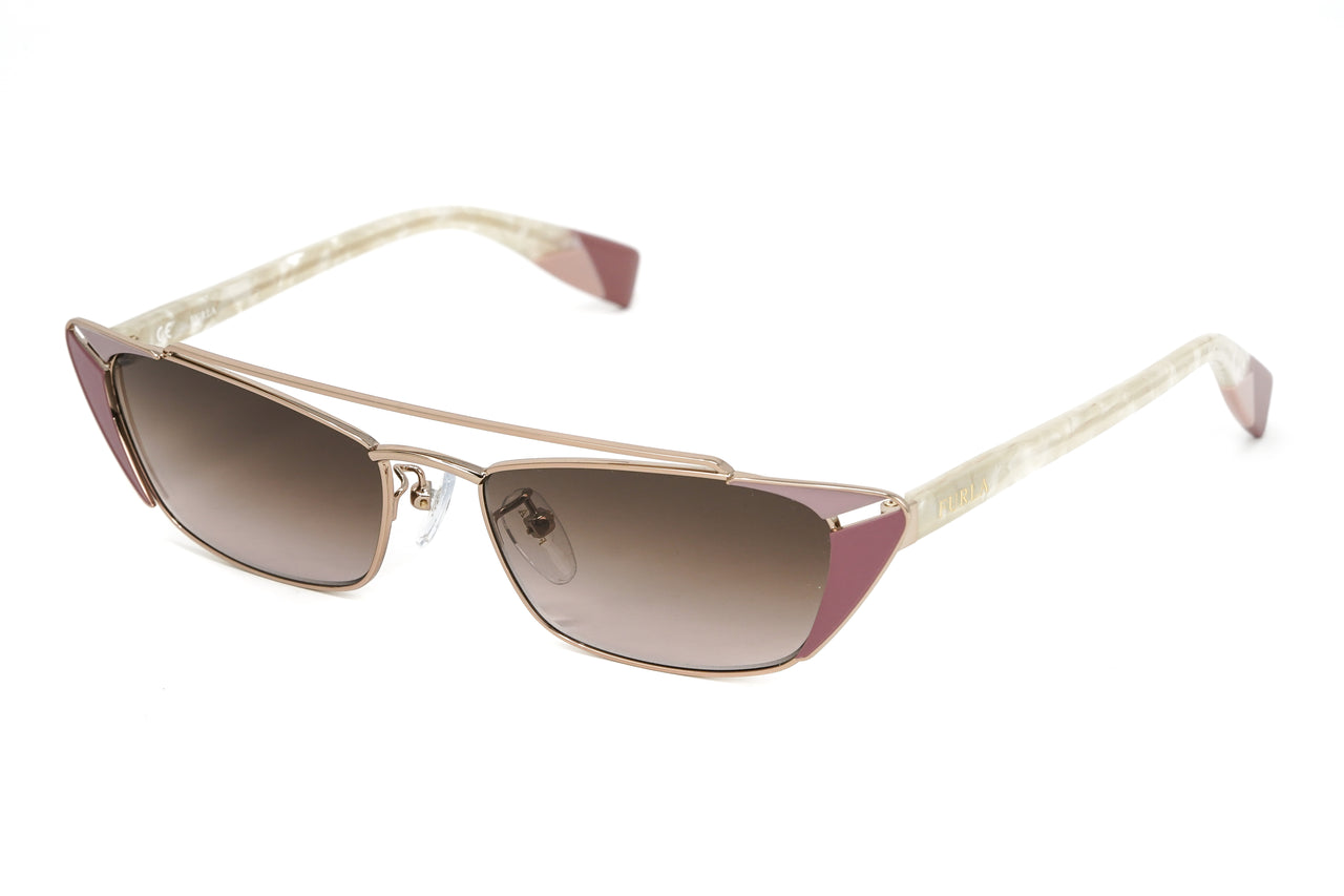 Furla Women's Sunglasses Cat Eye Brown SFU345 08M6