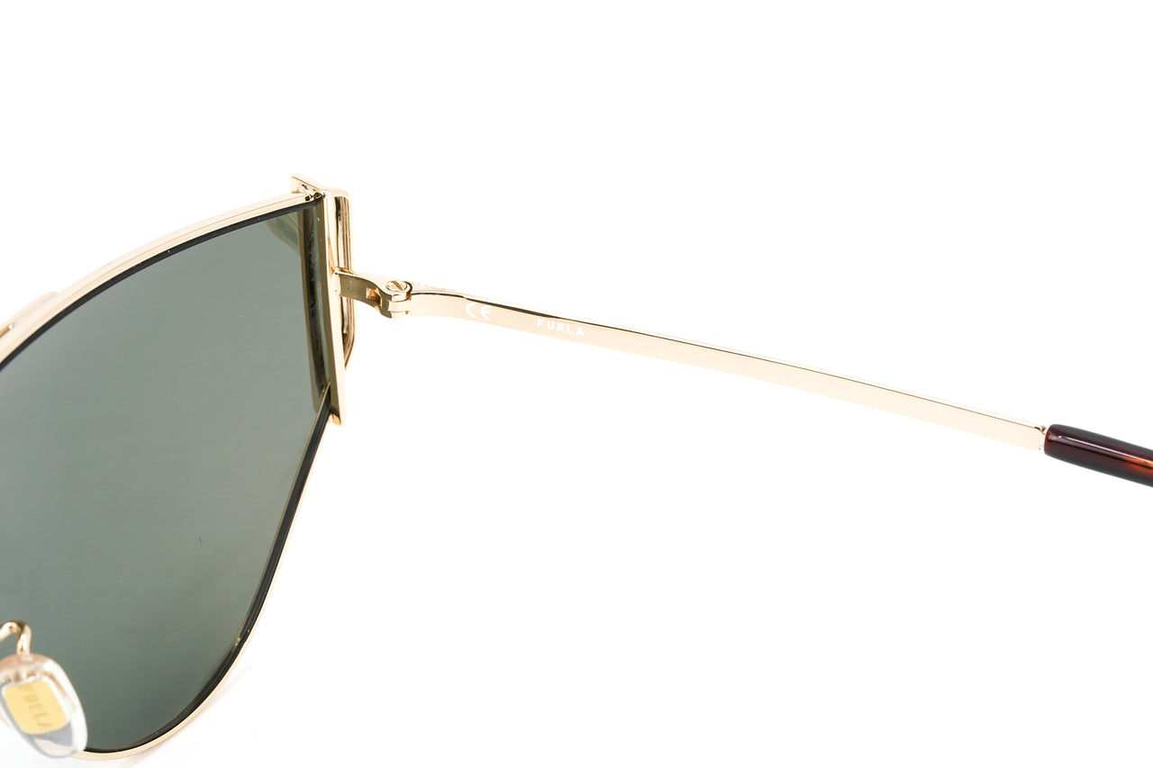 Furla Women's Sunglasses Half-Moon Pilot Gold SFU463 300Y