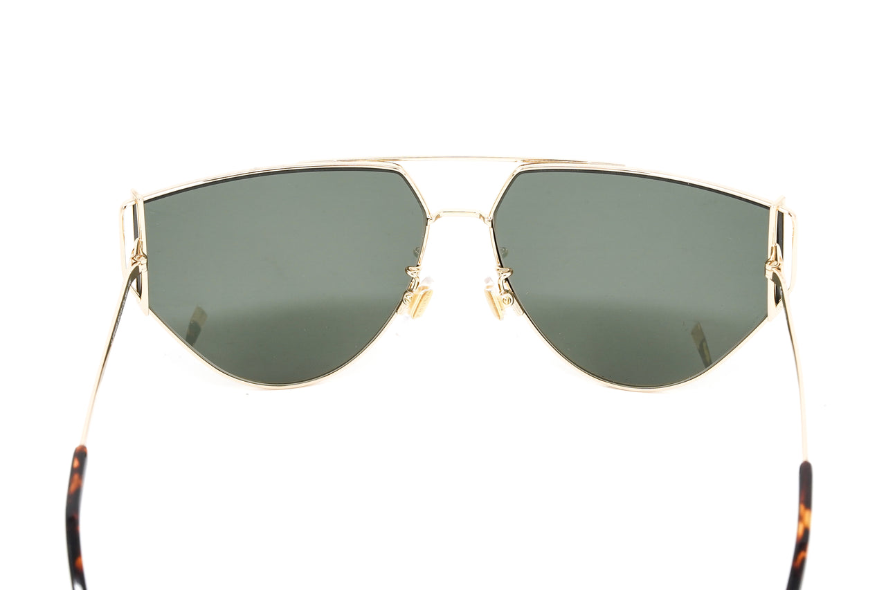 Furla Women's Sunglasses Half-Moon Pilot Gold SFU463 300Y