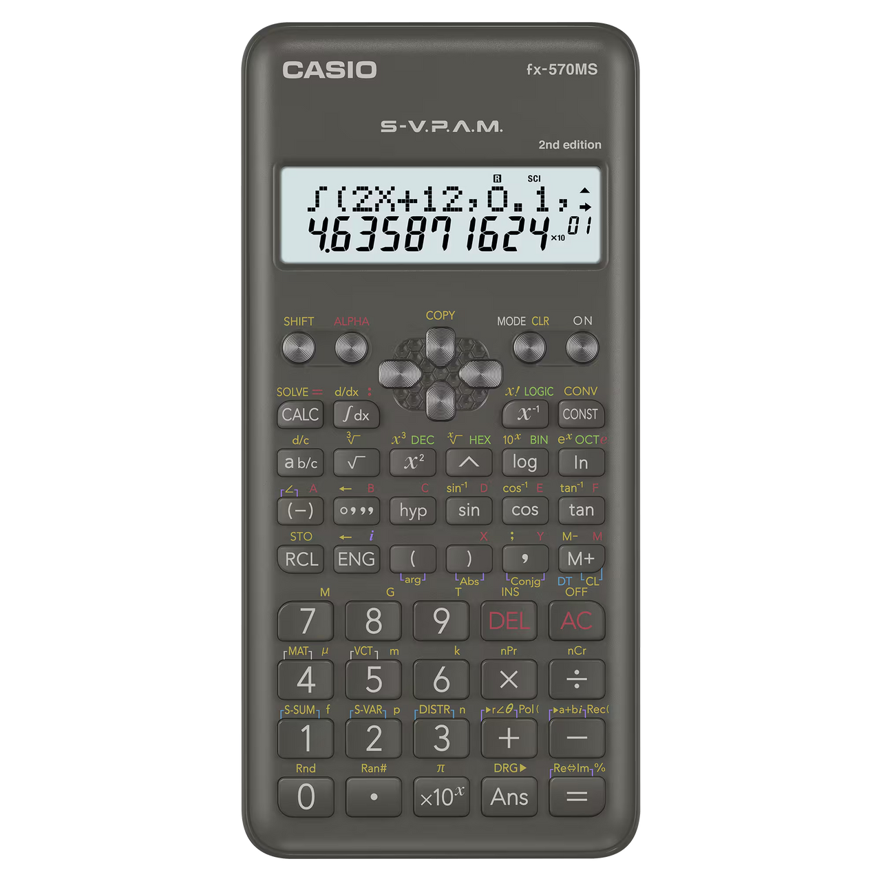 Casio Scientific Calculator FX-570MS-2-W 2nd Edition 2-Line Display