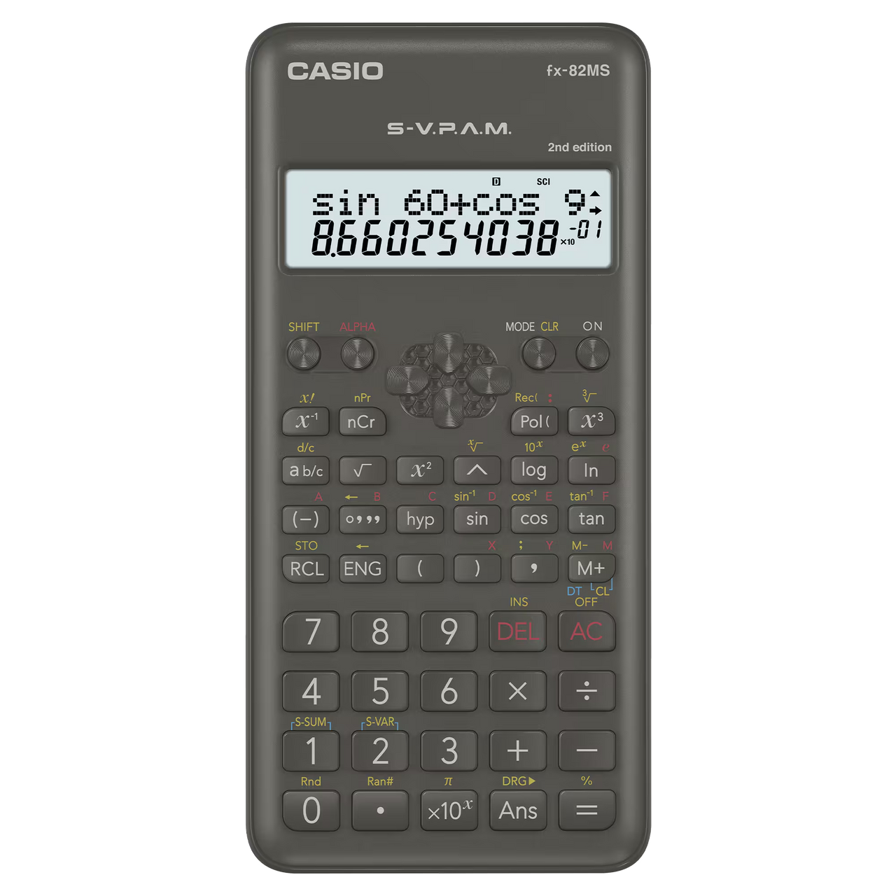 Casio Scientific Calculator FX-82MS-2-W 2nd Edition 2-Line Display