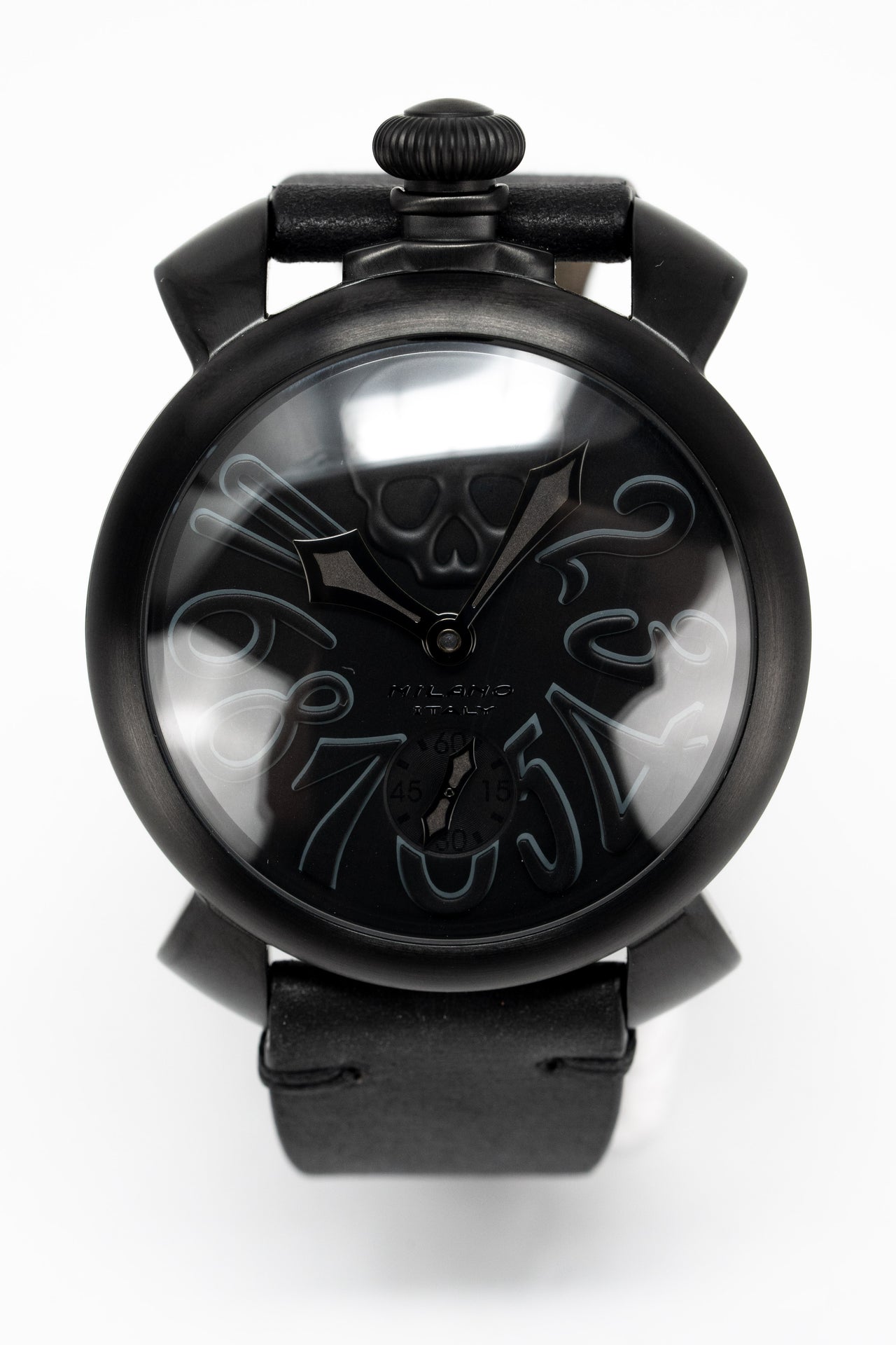 Gagà Milano Manuale 48mm Men's Watch Black Skull 5012ART.01S