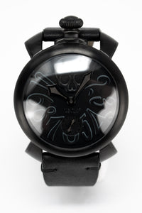 Thumbnail for Gagà Milano Manuale 48mm Men's Watch Black Skull 5012ART.01S