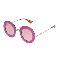 Thumbnail for Gucci Women's Sunglasses Oversized Round Fuchsia Gold Pink GG0113S-012 44