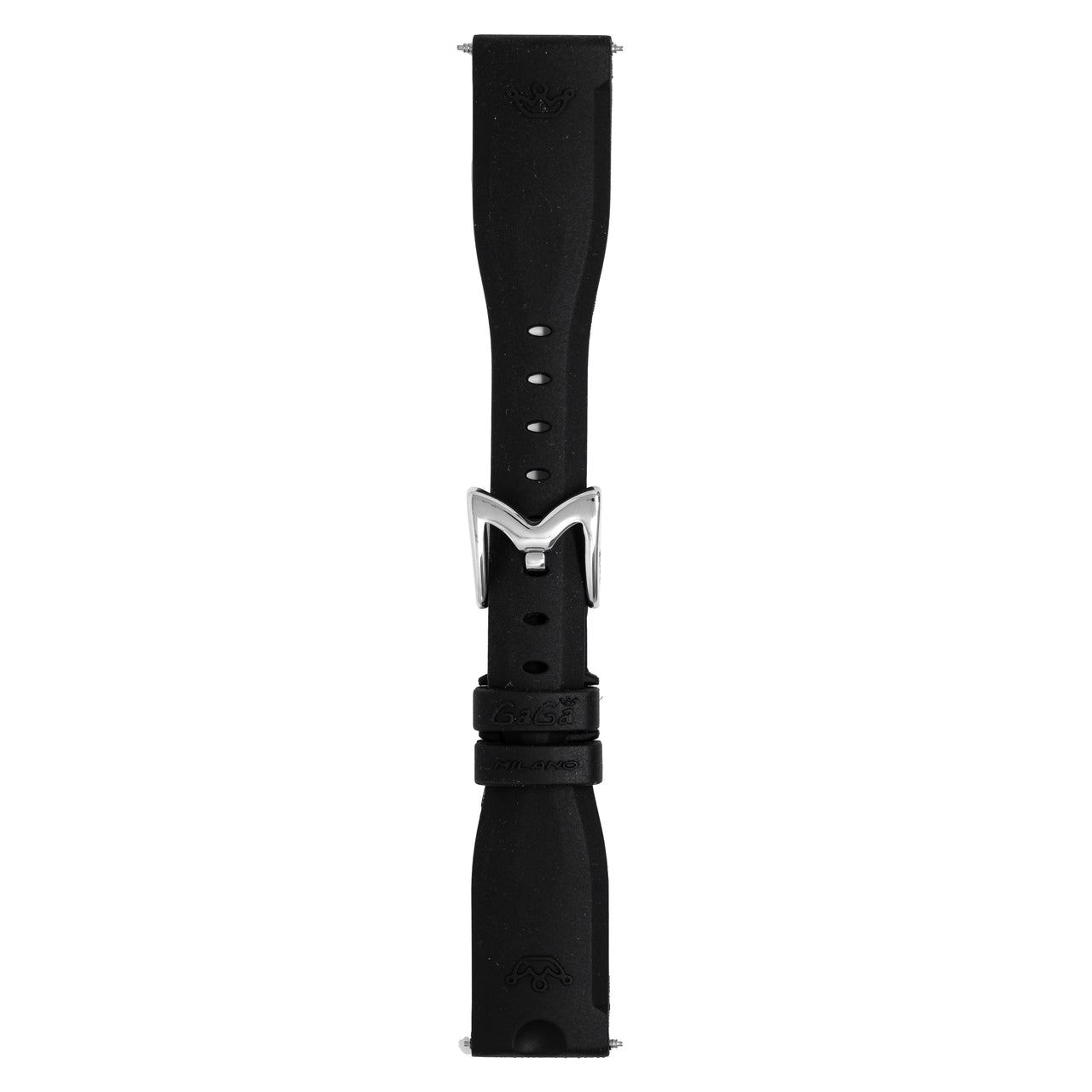 Gagà Milano Manuale 40mm Silicone Black Watch Strap