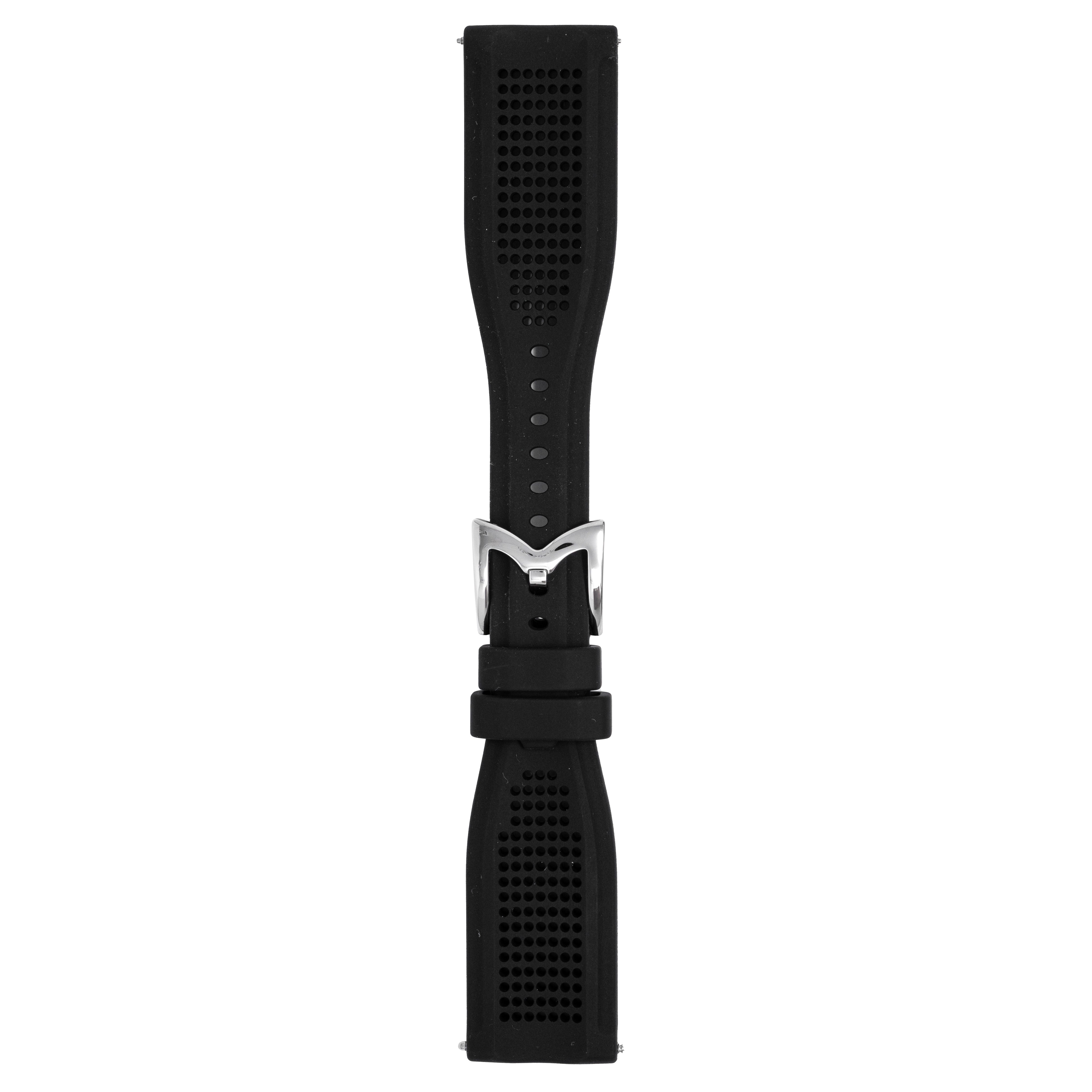 Gagà Milano Manuale 48mm Mesh Silicone Black Watch Strap