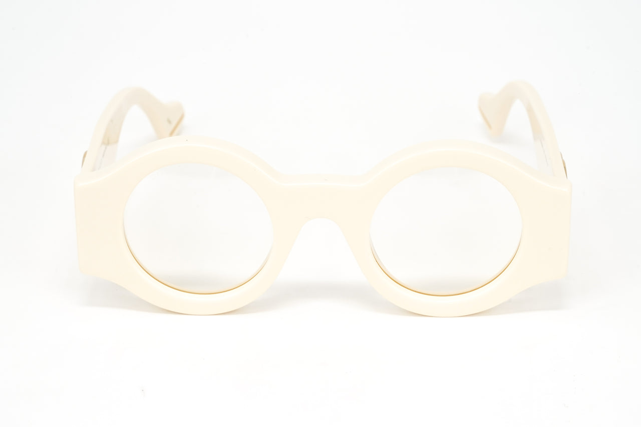Gucci Men's Sunglasses Oversized Round Chunky Ivory GG0629S-002 47