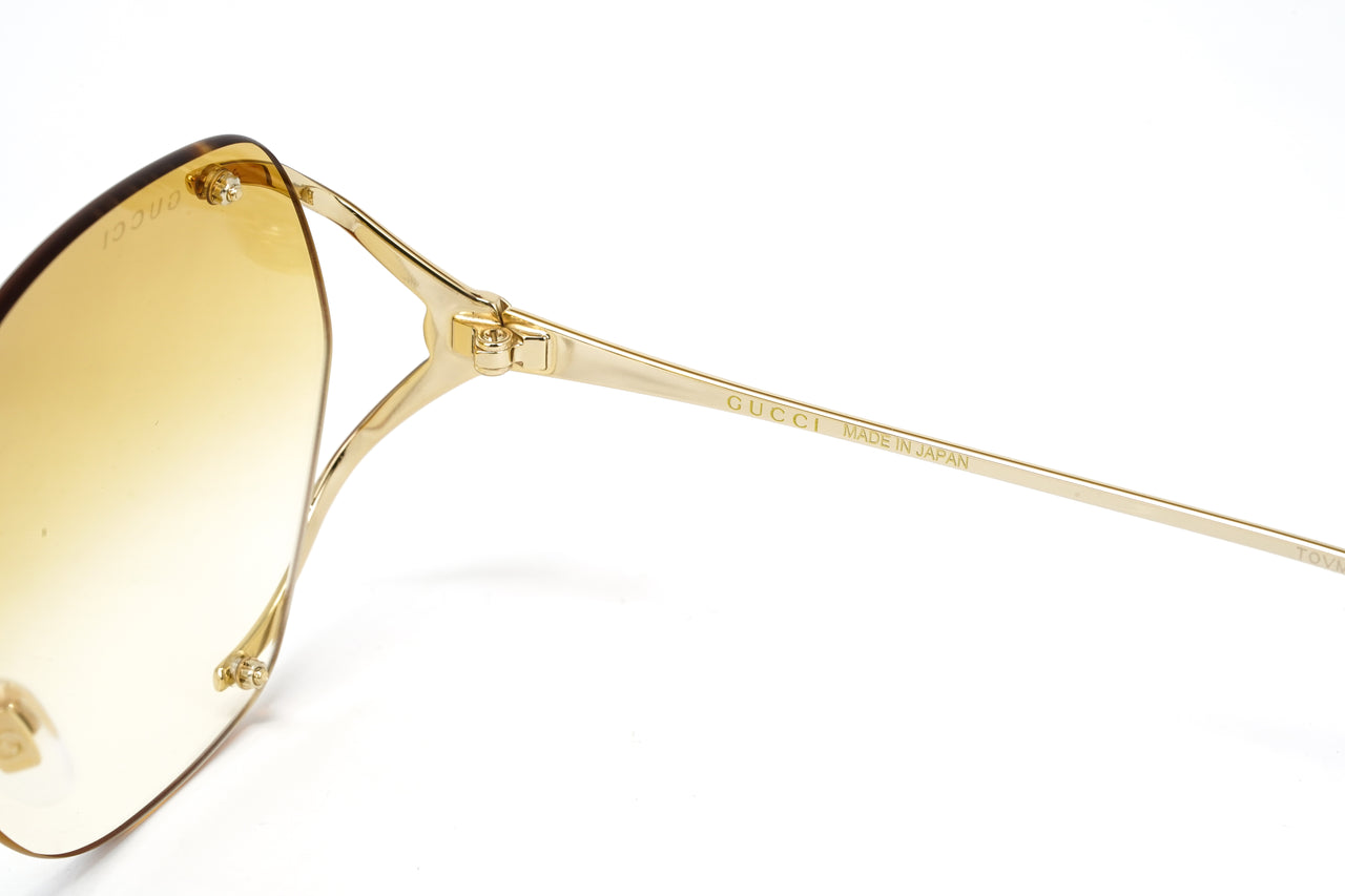 Gucci Women's Sunglasses Oversized Oval Gold GG0651S-005 59