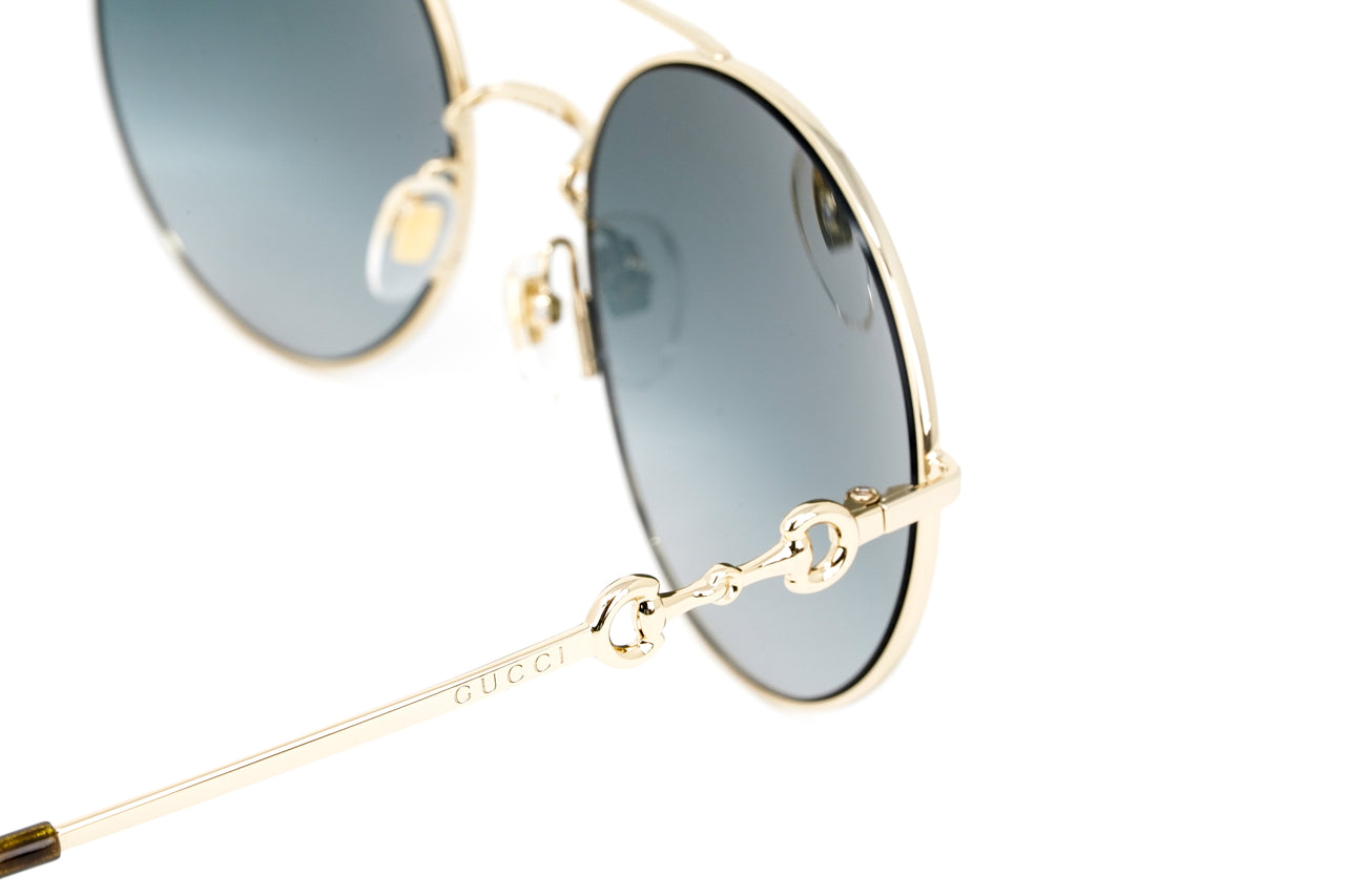 Gucci Women's Sunglasses Round Gold GG0878S-001 59 – Watches & Crystals