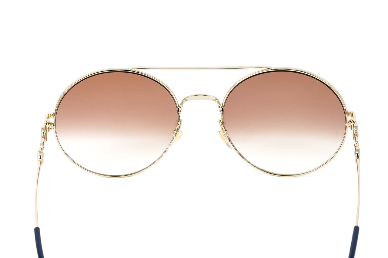 Gucci Women's Sunglasses Round Gold Pink GG0878S-003 59