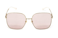 Thumbnail for Gucci Ladies Sunglasses Oversized Square Pink Gold GG0879S-005 61
