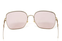 Thumbnail for Gucci Ladies Sunglasses Oversized Square Pink Gold GG0879S-005 61