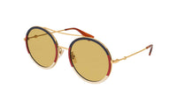Thumbnail for Gucci Unisex Round Sunglasses Multicolour GG0061S 015 56