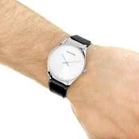 Thumbnail for Calvin Klein Watch Classic 38MM Silver Black Leather K4D211C6