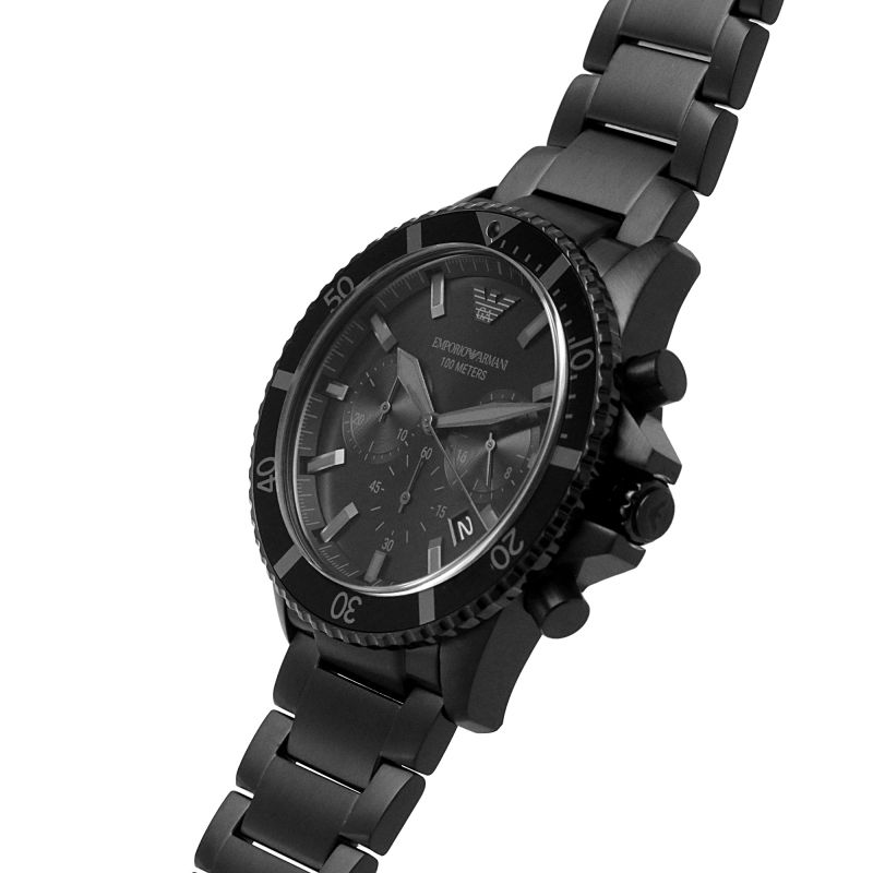 Emporio Armani Men's Watch Diver Chronograph 43mm Black AR11363