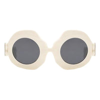 Thumbnail for Jeremy Scott Unisex Oversized Sunglasses Bones Special Cream Grey