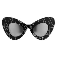 Thumbnail for Jeremy Scott x Linda Farrow Black and White Sunglasses JSCATEYEC1SUN