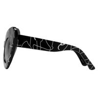 Thumbnail for Jeremy Scott x Linda Farrow Black and White Sunglasses JSCATEYEC1SUN