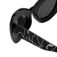 Thumbnail for Jeremy Scott x Linda Farrow Black and White Sunglasses JSCATEYEC1SUN