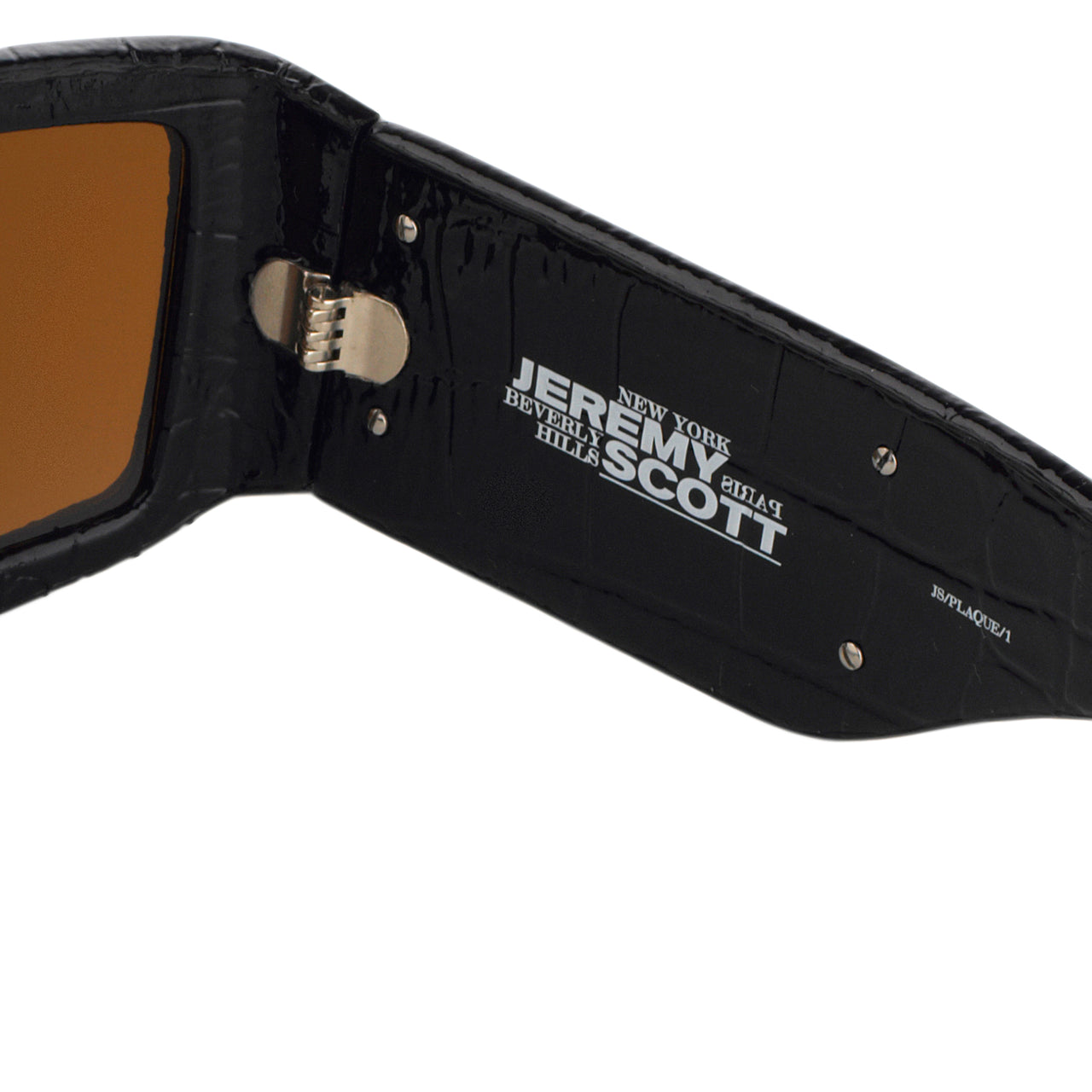 Jeremy Scott Sunglasses Square Black and Orange Beverly Hills