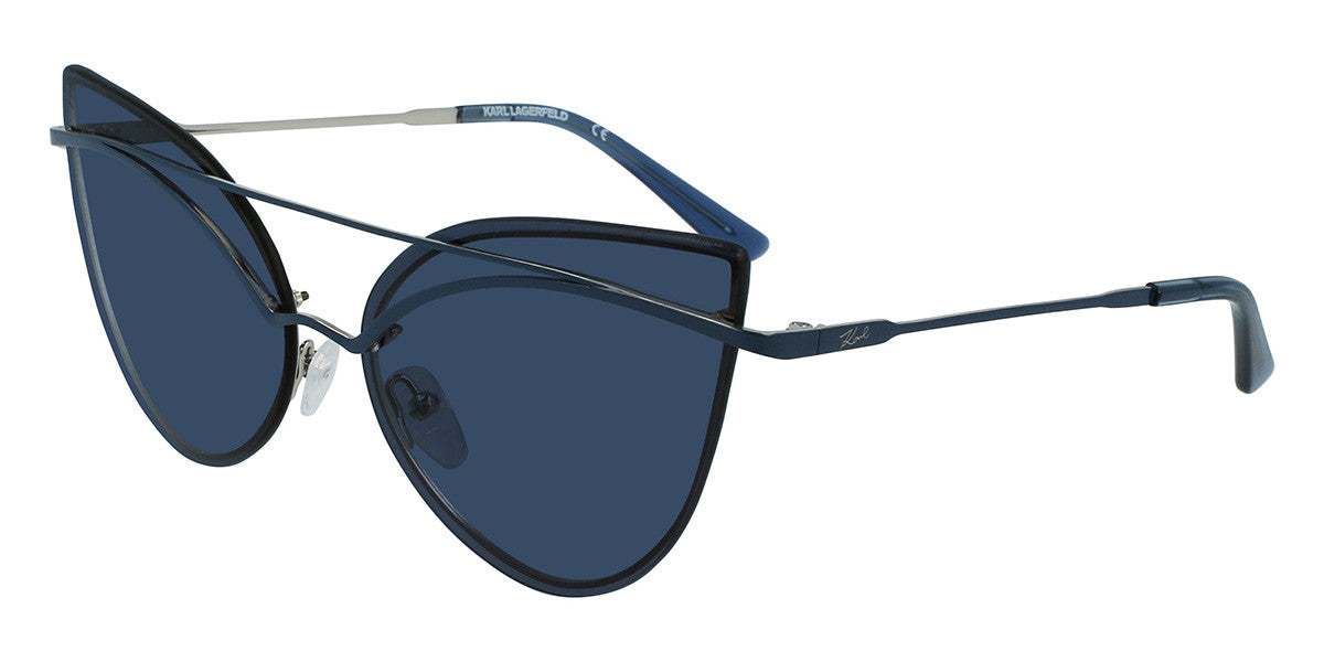 Karl Lagerfeld Women's Sunglasses Oversized Cat Eye Black/Blue KL 329S 045