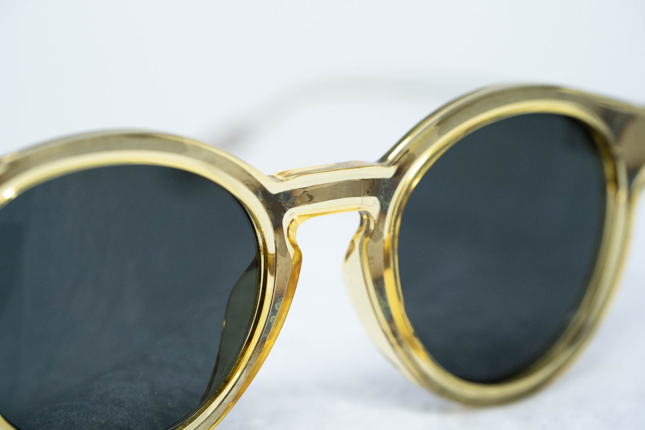 Kris Van Assche Sunglasses Round Yellow Clear and Grey