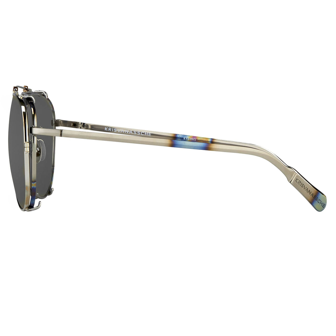 Kris Van Assche x Linda Farrow Steel Sunglasses KVA89C1SUN