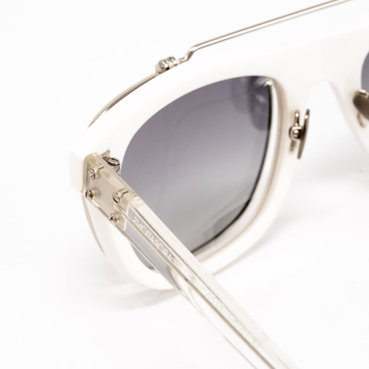 Kris Van Assche x Linda Farrow White Sunglasses KVA14C3SUN