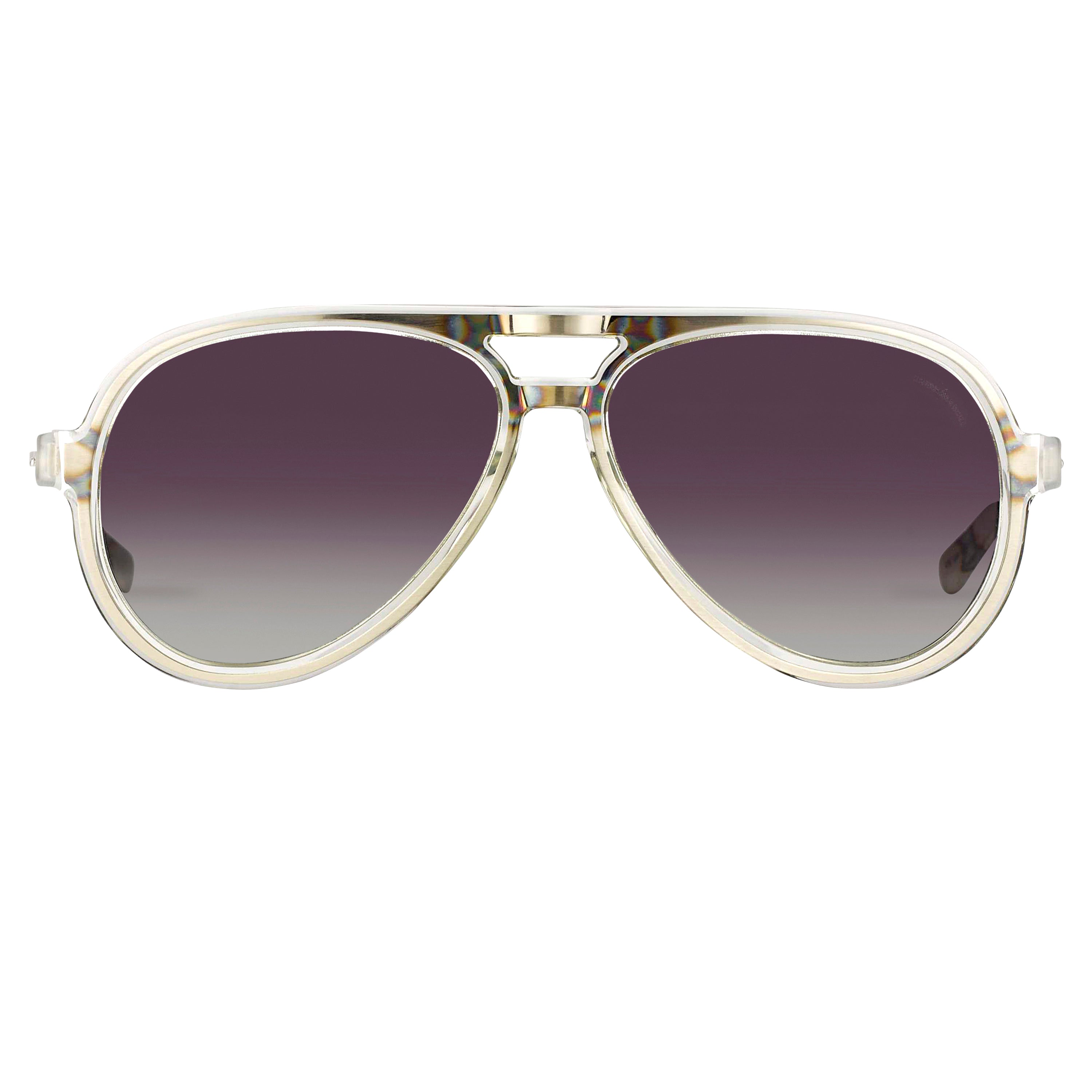 Kris Van Assche Aviator Sunglasses Clear Dark Grey