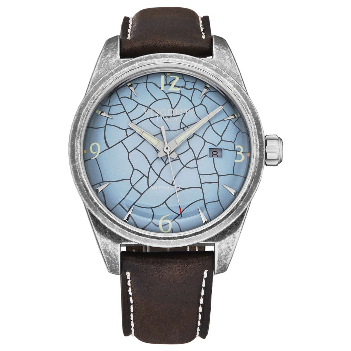Visconti Men's Watch Roma Automatic 42mm Blue Brown KW21-02