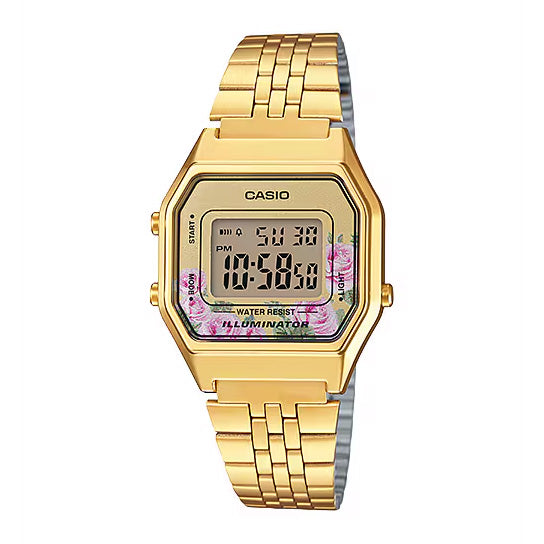 Casio Vintage Flowers Ladies' Gold Watch LA680WGA-4CDF – Watches