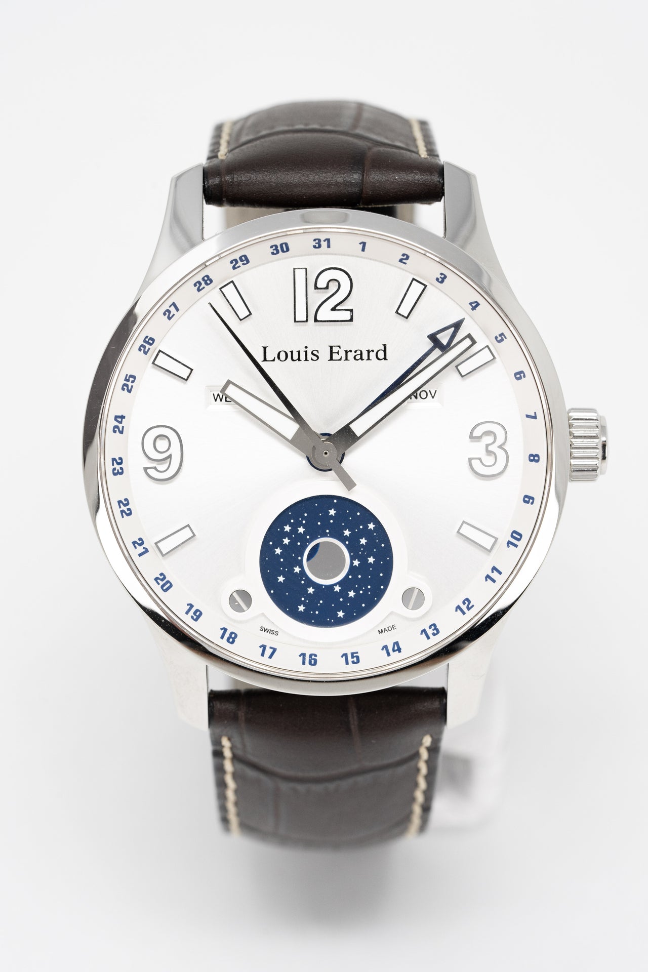 Louis Erard Watch Men's Automatic 1931 Moon Phase White 48223AA01.BDC52