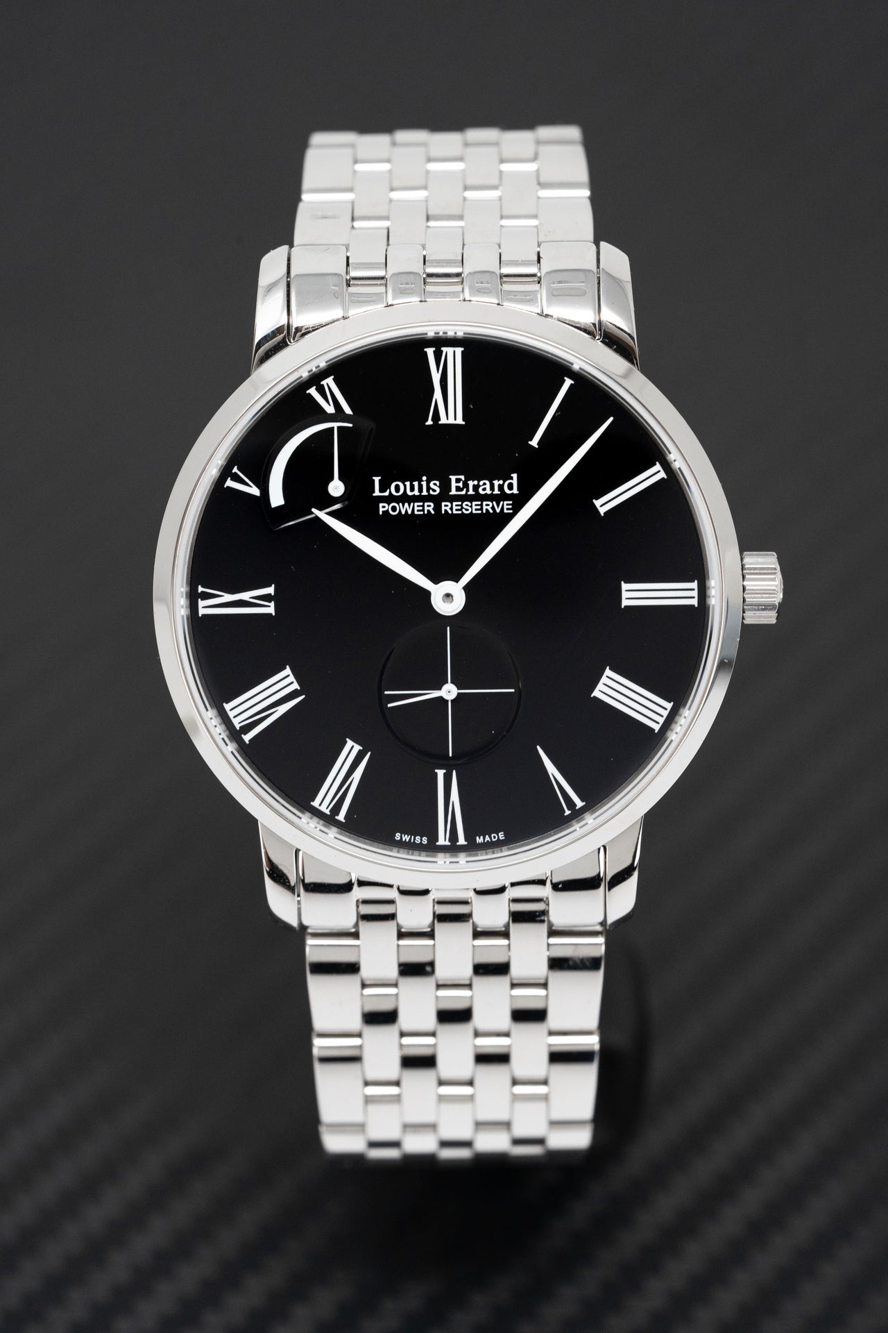Louis Erard Watch Men's Hand Winding Excellence Black Steel 53230AA12.BMA35